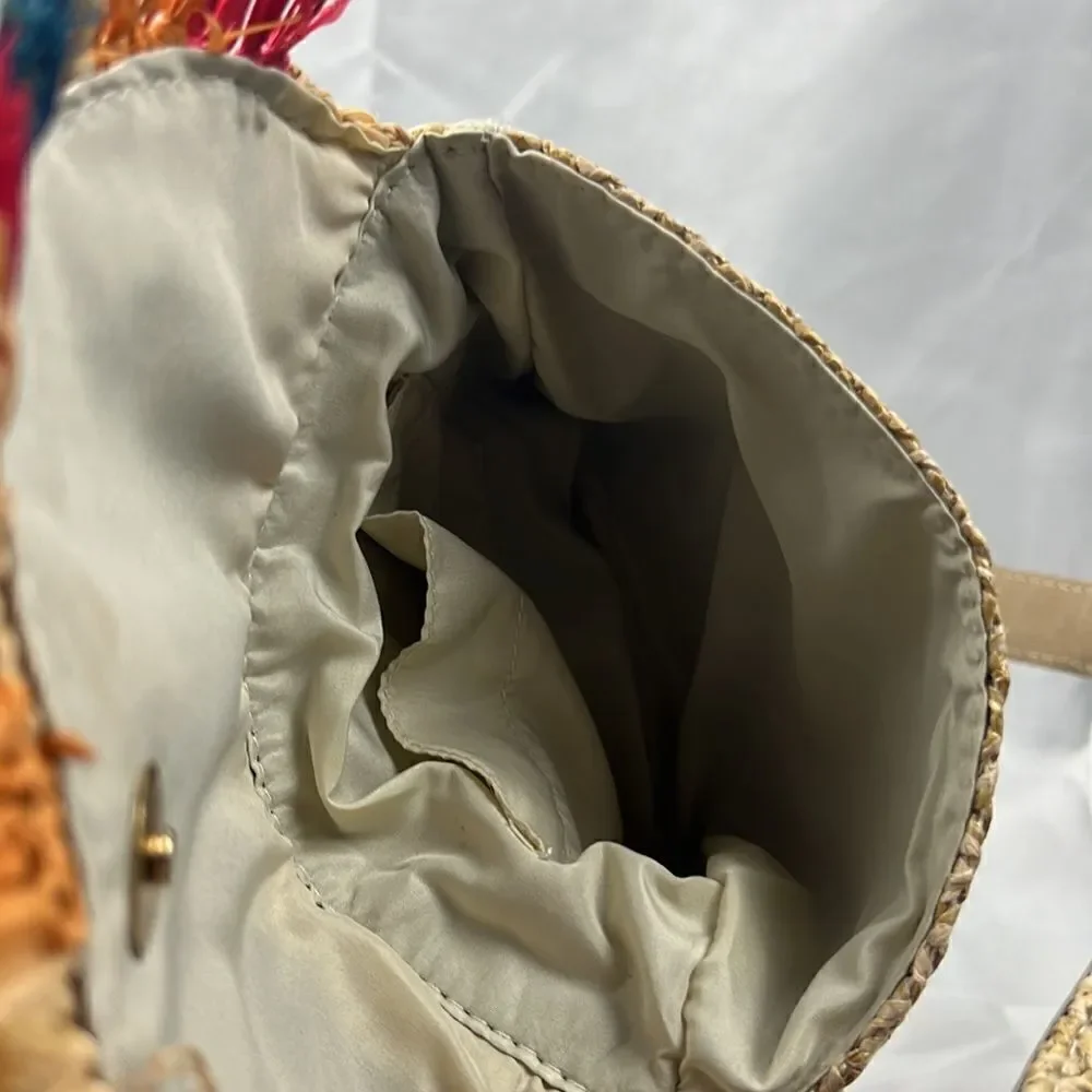 NWOT INC International Concept Straw Rainbow Belt Bag